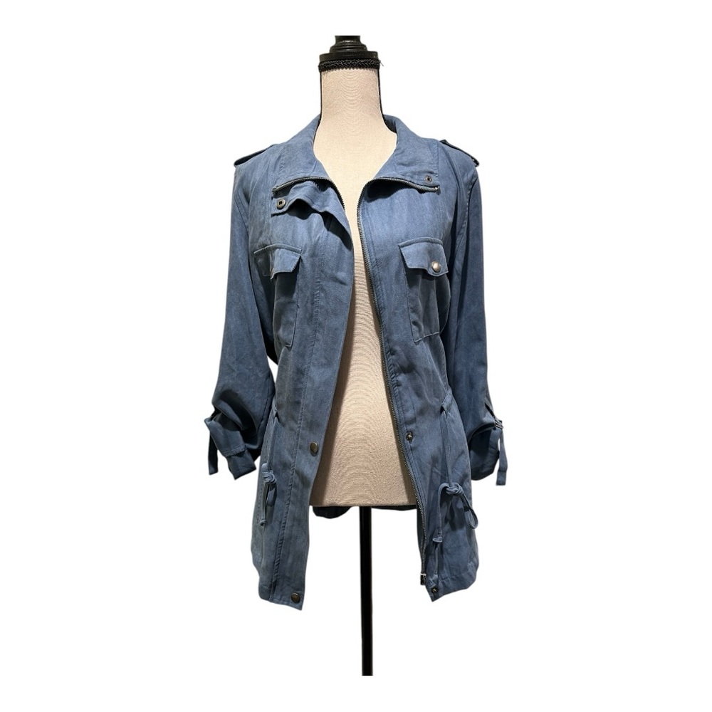 Staccato Women's Small Zip Up Blue Jacket